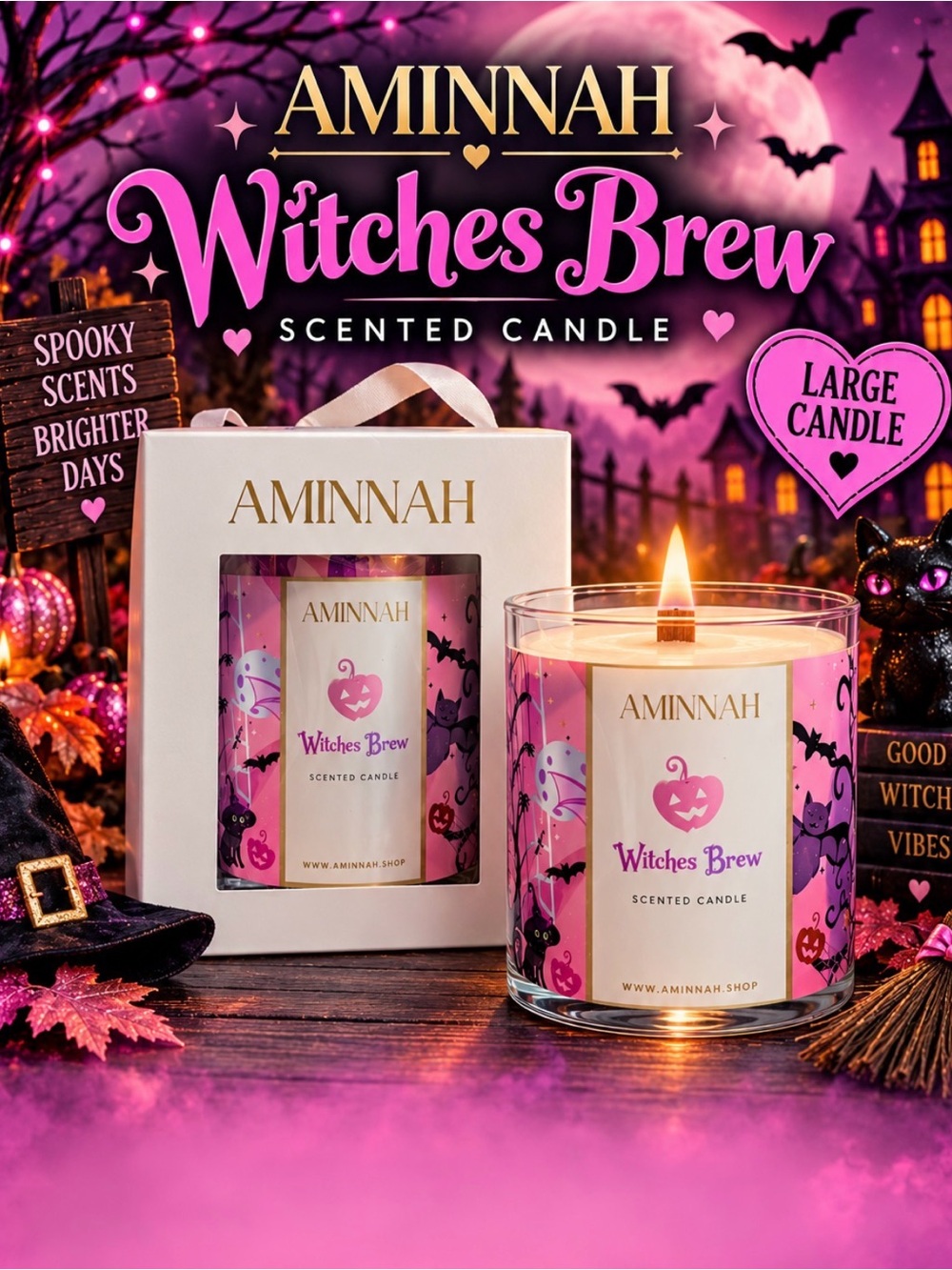 Aminnah Witches Brew Scented Candle